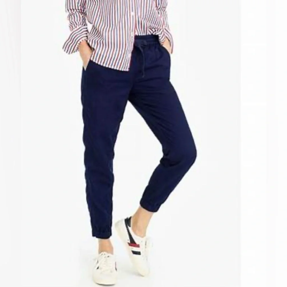J. Crew Seaside Pull On Cotton Twill Joggers Size 2